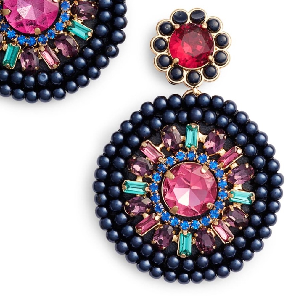 KATE SPADE luminous leather statement earrings - Picture 2 of 3